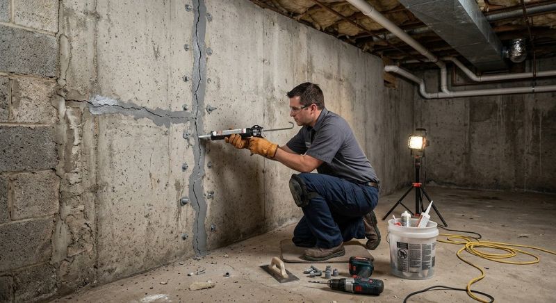 Basement Crack Repair in Oxford, MI