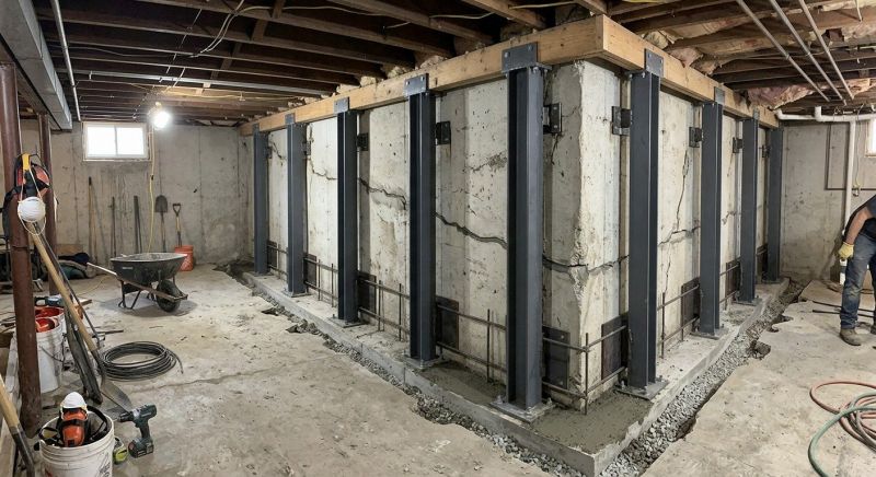 Basement Stabilization in Oxford, MI