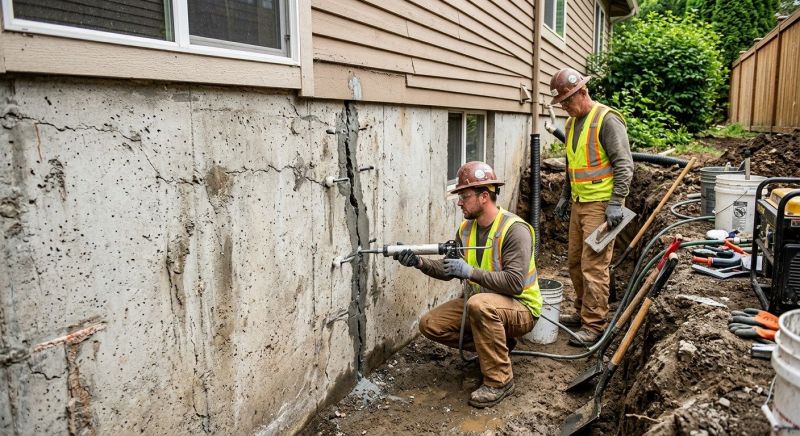 Cracked Foundation Repair in Columbiaville, MI