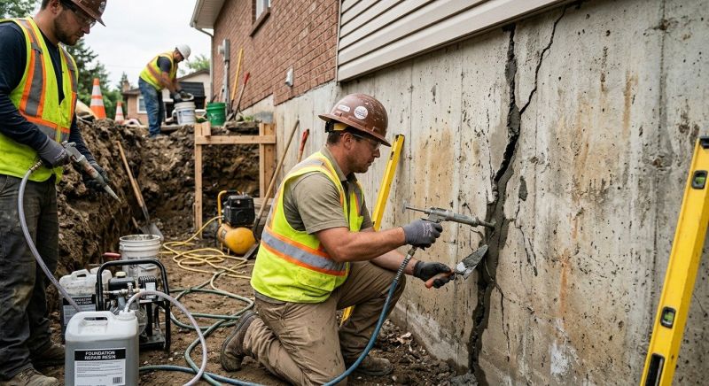 Cracked Foundation Repair in Fenton, MI
