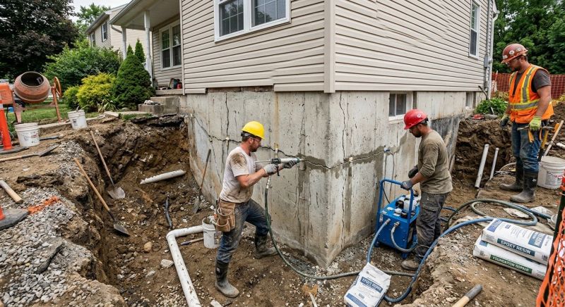 Cracked Foundation Repair in Lapeer County, MI