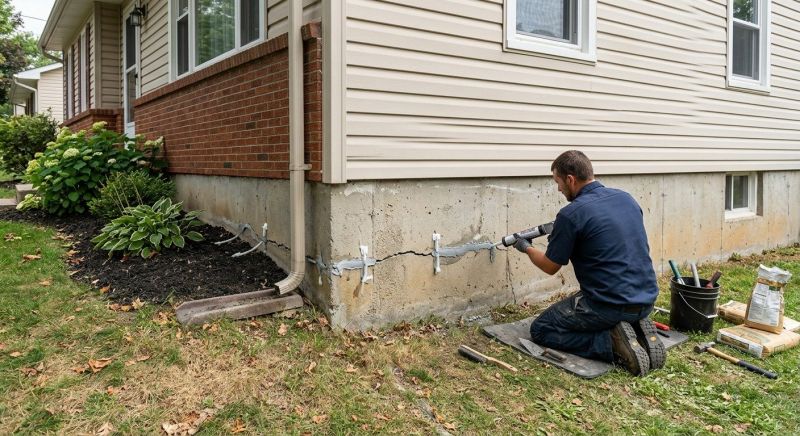 Cracked Foundation Repair in Metamora, MI