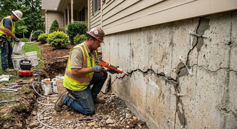 Cracked Foundation Repair in West Bloomfield, MI