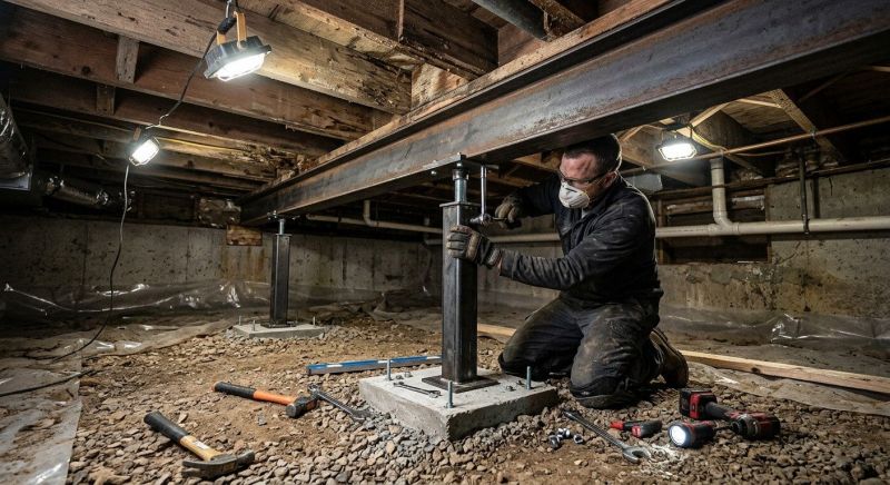 Crawlspace Structural Repair in Oxford, MI