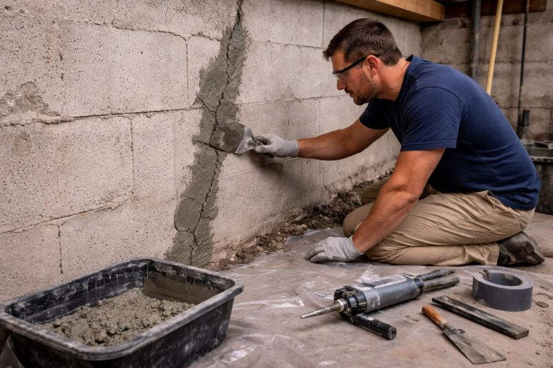 Foundation Crack Repair in Clarkston, MI