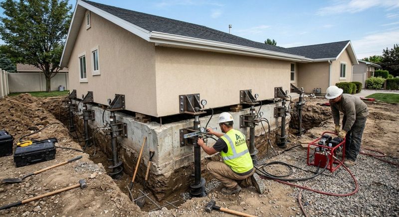 Foundation Pier Leveling in Oxford, MI