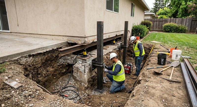 Foundation Pier Repair in Oxford, MI