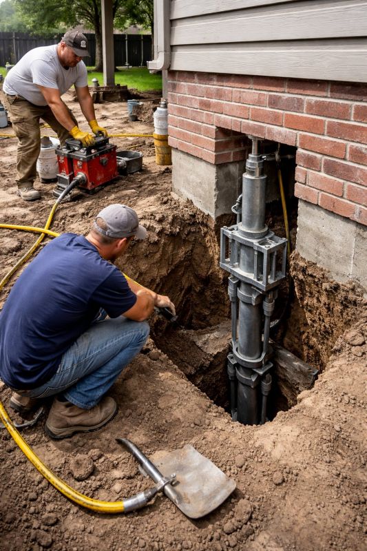 Foundation Pier Repair in Oxford, MI