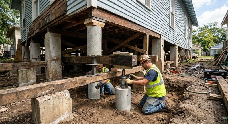 Foundation Pier Repair in Oxford, MI