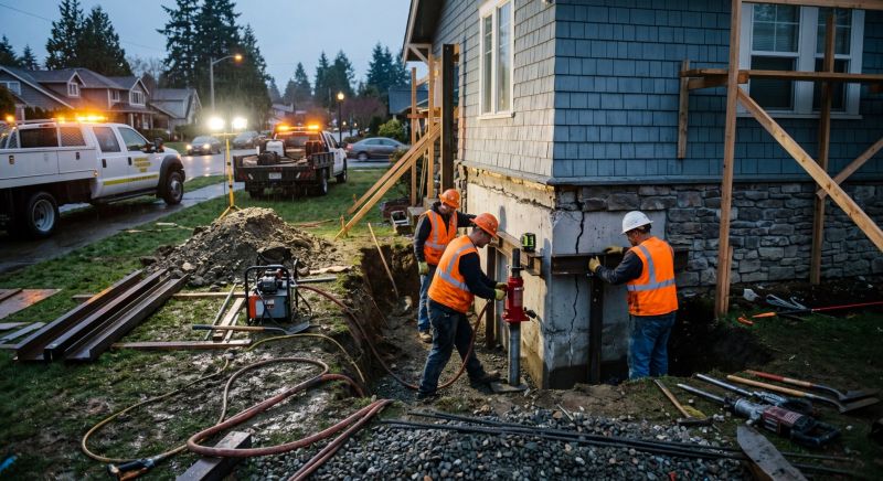 Foundation Stabilizing in Armada, MI