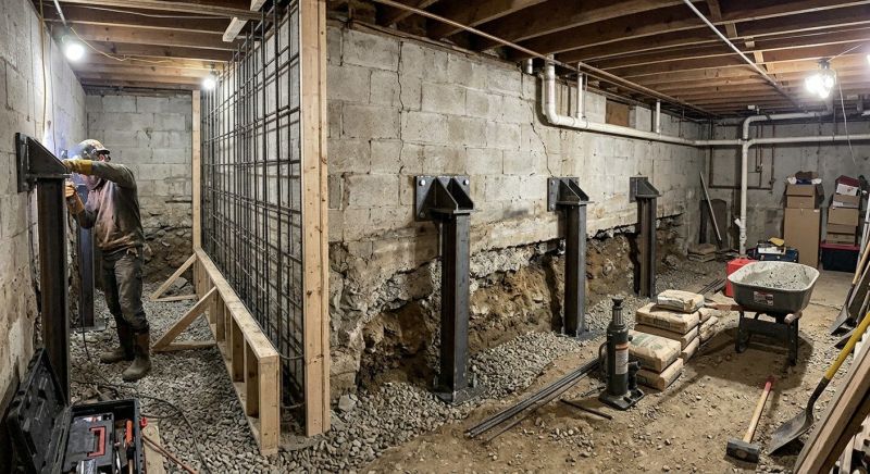 Foundation Stabilizing in Fenton, MI