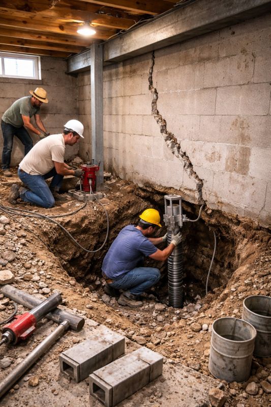 Foundation Structural Repair in Pontiac, MI