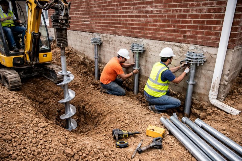 Helical Piers Installation in Oxford, MI
