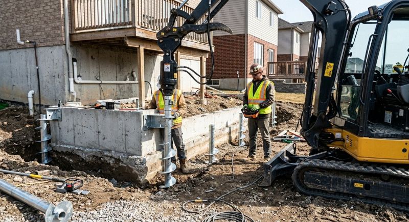 Helical Pile Installation in Oxford, MI
