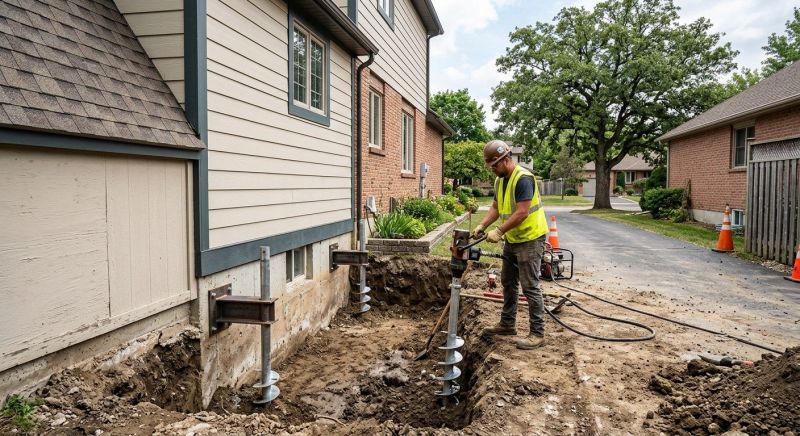 Helical Pile Installation in Oxford, MI