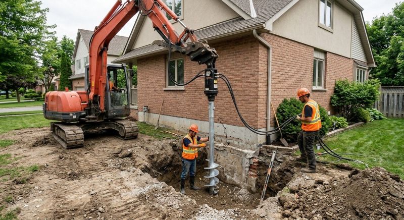 Helical Pile Installation in Oxford, MI