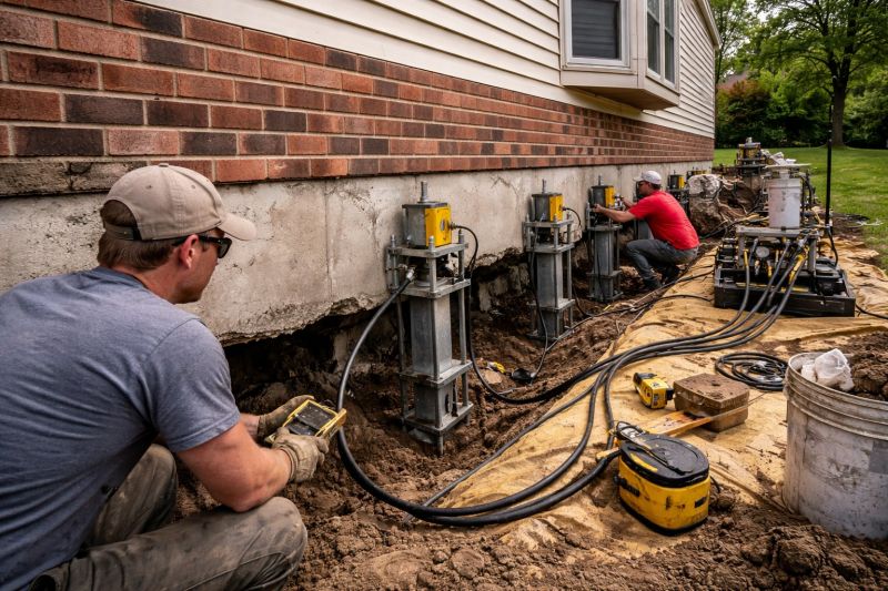 Settling Foundation Service in Davison, MI
