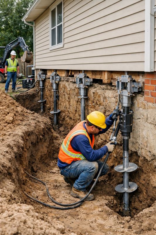 Sinking Foundation Lifting in Oxford, MI