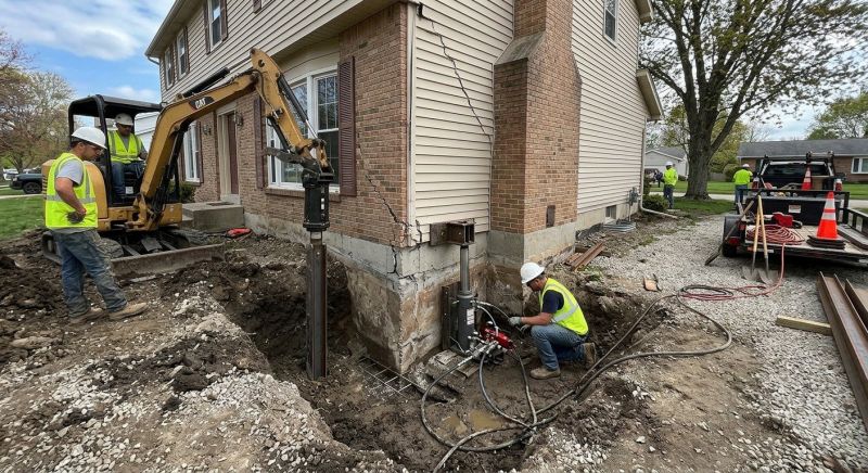 Sinking Foundation Repair in Goodrich, MI