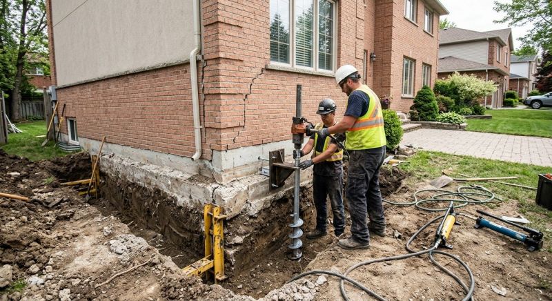 Sinking Foundation Repair in Macomb, MI