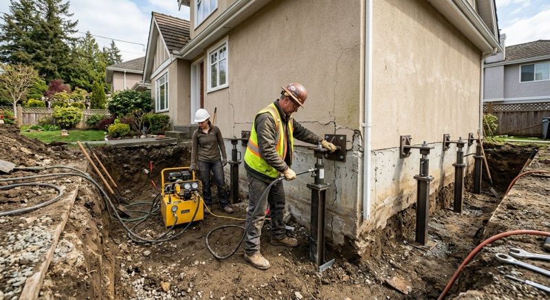Sinking Foundation Repair in Ortonville, MI