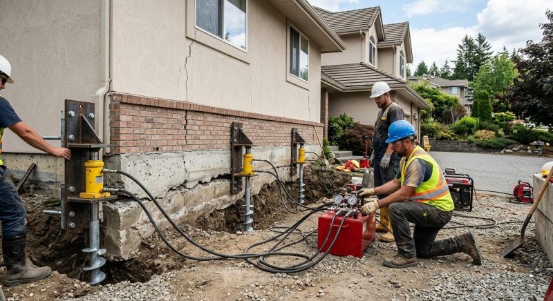 Sinking Foundation Repair in Rochester, MI