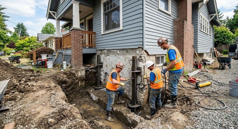 Sinking Foundation Repair in Sterling Heights, MI