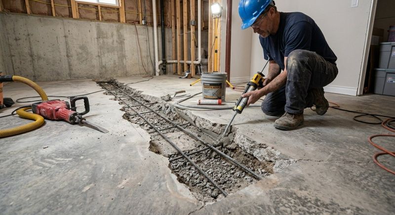 Slab Foundation Repair in Oxford, MI